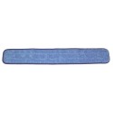 36 inch Wet Mop Pad - Blue - Rectangular - Piped - Hook and Loop Fastener Style