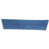24 inch Wet Mop Pad - Blue - Trapezoid - Fold Over - Hook and Loop Fastener 24"
