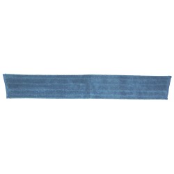 36 inch Wet Mop Pad - Blue - Trapezoid - Fold Over - Hook and Loop Fastener Style