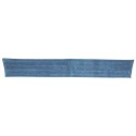 36 inch Wet Mop Pad - Blue - Trapezoid - Fold Over - Hook and Loop Fastener Style