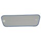 17 inch Dry Mop Pad - Blue - Trapezoid - Stitched Edges 17"