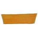 18 inch Dry Mop Pad - Orange - Trapezoid - Foldover - Hook and Loop Fastener Style