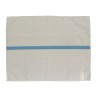 14x18 inch Ribbed Bar Towels - White w/Lt. Blue Stripes - Square Corners