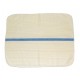 14x18 inch Ribbed Bar Towels - White w/Lt. Blue Stripes - Rounded Corners