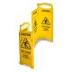 4-sided Folding Wet Floor Sign - Yellow