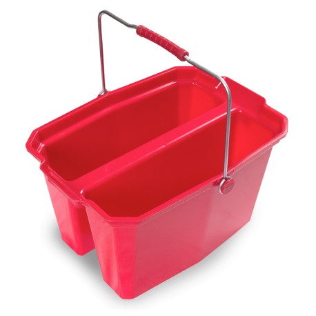 Large Double Utility Pail, 19-QT Bucket, Red